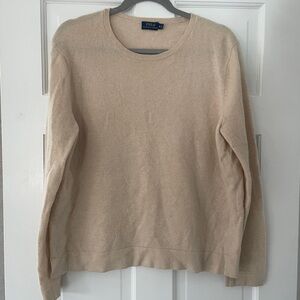 Polo by Ralph Lauren Women's Cream Sweater Cashmere xl